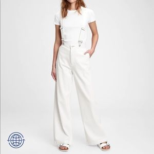 GAP Wide-Leg Suspender Jeans With Washwell™